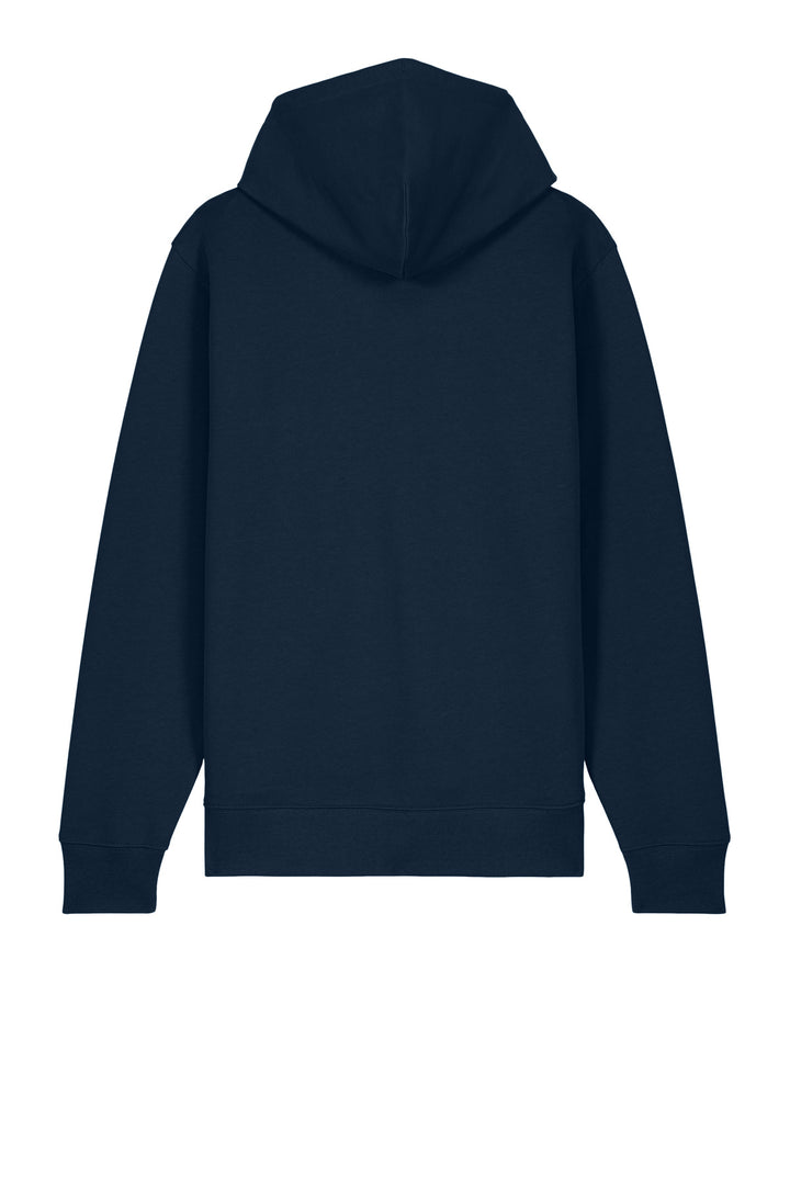 Rear View of FrenchNavy Stanley/Stella Unisex Cultivator 2.0 Full-Zip Hooded Sweatshirt SXU005