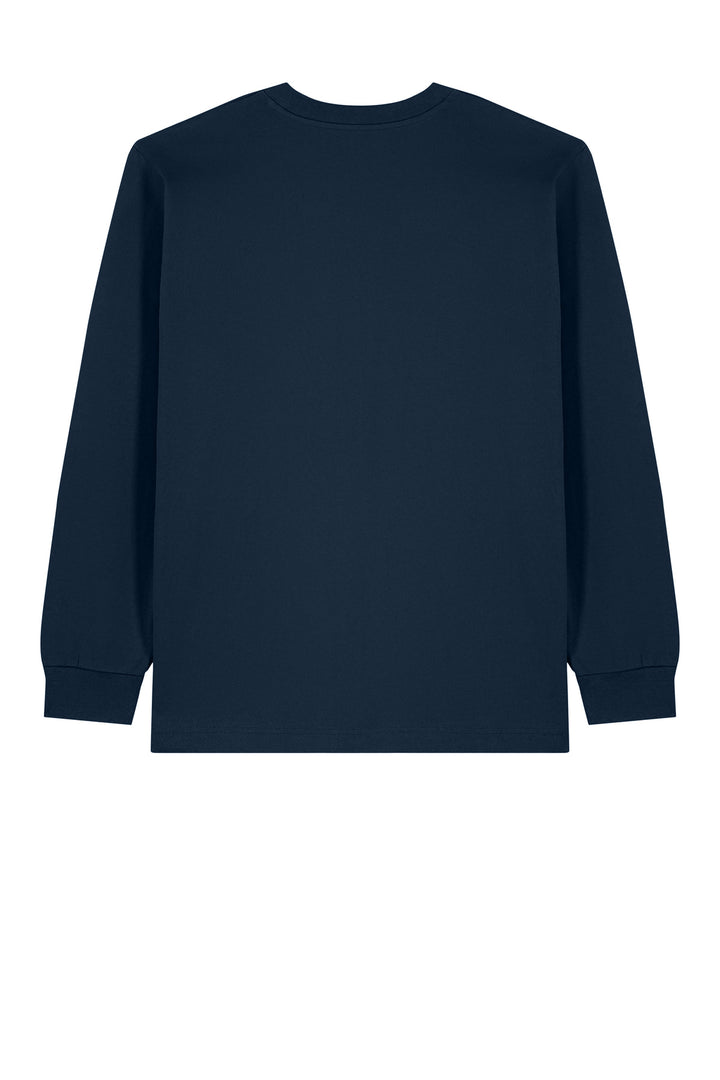 Rear View of FrenchNavy Stanley/Stella Unisex Freestyler Heavyweight Long Sleeve Tee SXU023