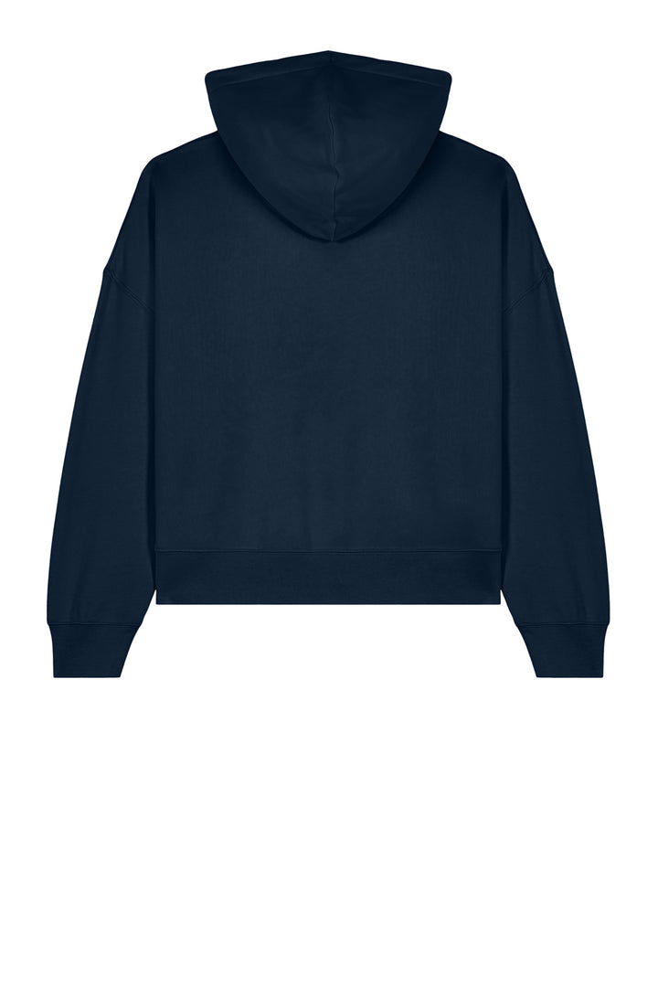 Rear View of FrenchNavy Stanley/Stella Women's Stella Nora Hooded Sweatshirt SXW035