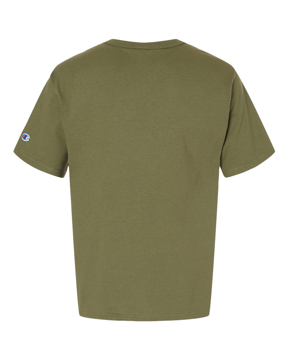 Rear View of Fresh Olive Heritage Jersey T-Shirt - T105