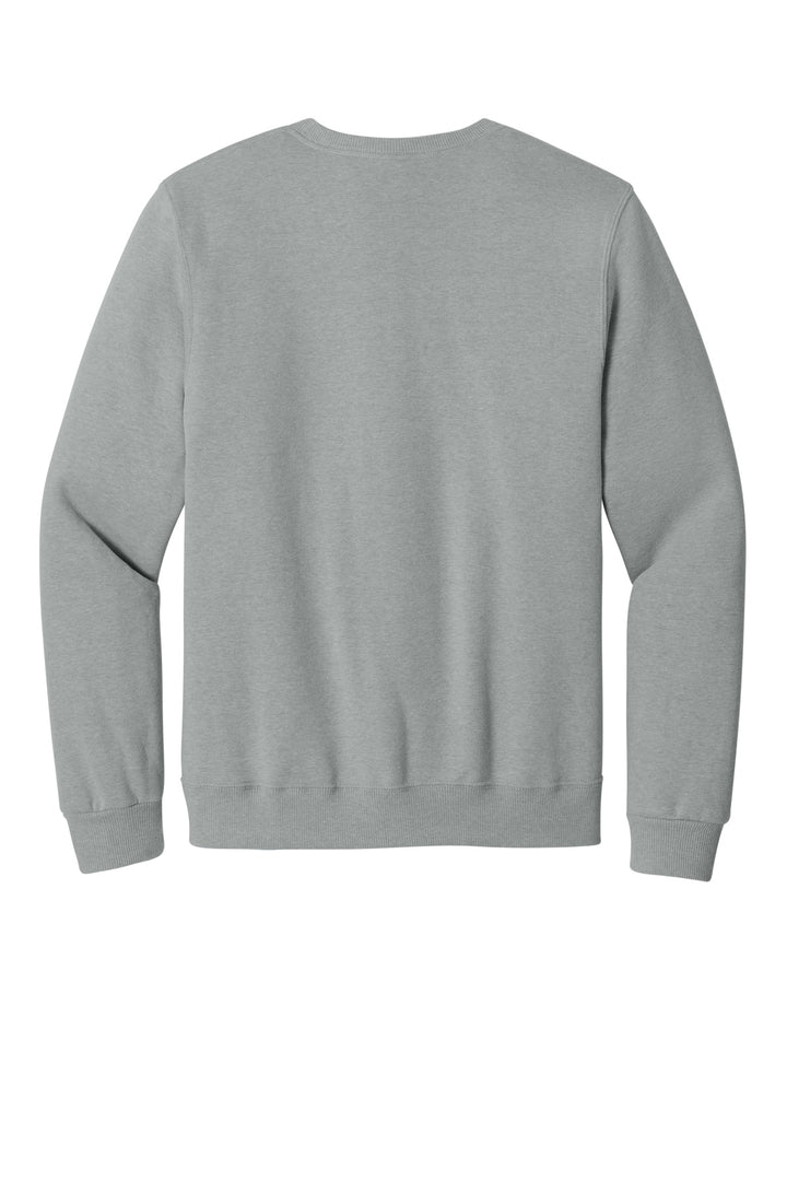Rear View of FrstGreyHt Jerzees Eco Premium Blend Crewneck Sweatshirt 701M