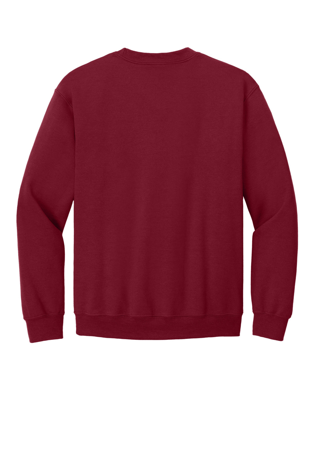 Rear View of Garnet Gildan Heavy Blend Crewneck Sweatshirt. 18000