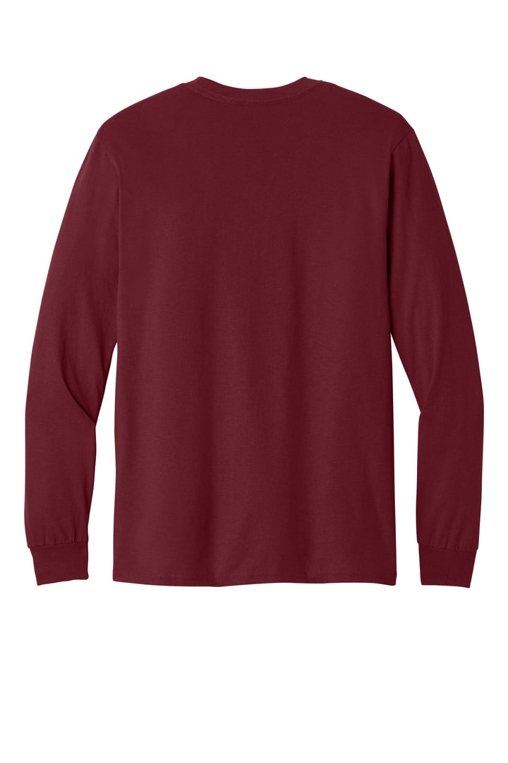 Rear View of Garnet Gildan - Heavy Cotton 100% Cotton Long Sleeve T-Shirt. 5400