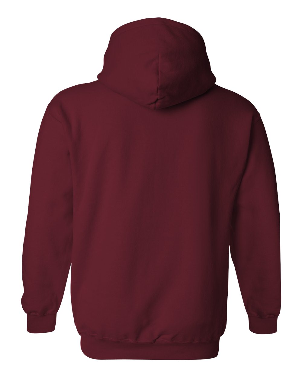 Rear View of Garnet Heavy Blend™ Hooded Sweatshirt - 18500