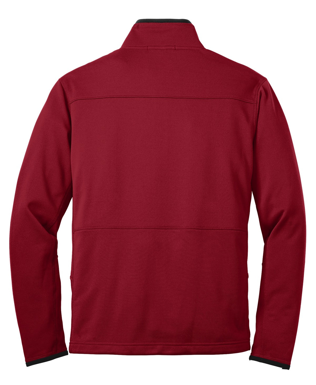 Rear View of Garnet Red Port Authority Pique Fleece Jacket. F222