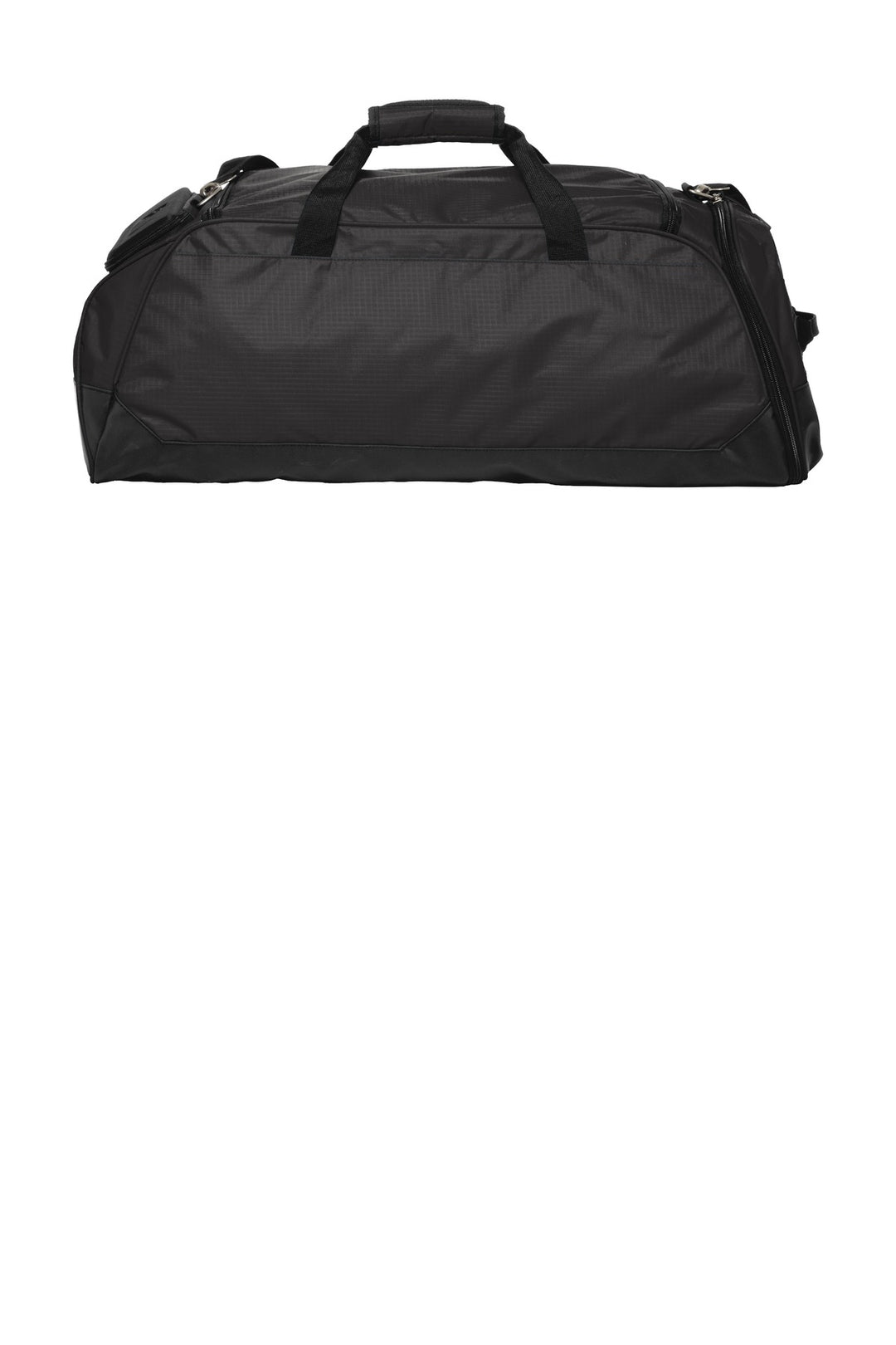 Rear View of Gear Grey/Blk OGIO Transition Duffel. 411097