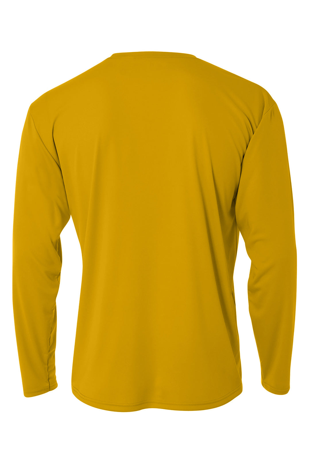 Rear View of Gold A4 Cooling Performance Long Sleeve Tee A4N3165