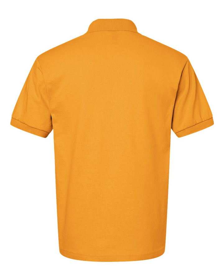Rear View of Gold DryBlend® Jersey Polo - 8800