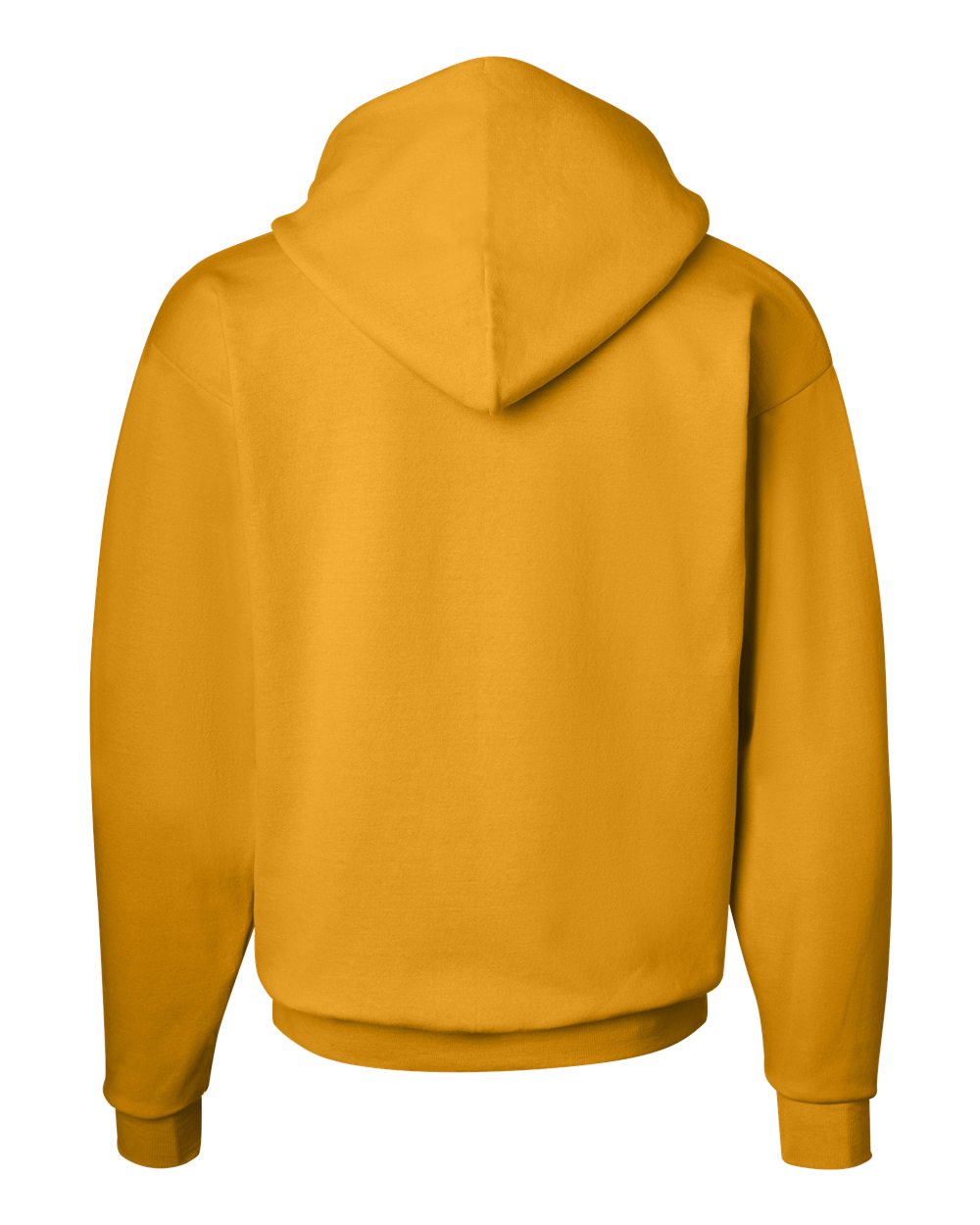 Rear View of Gold Ecosmart® Hooded Sweatshirt - P170