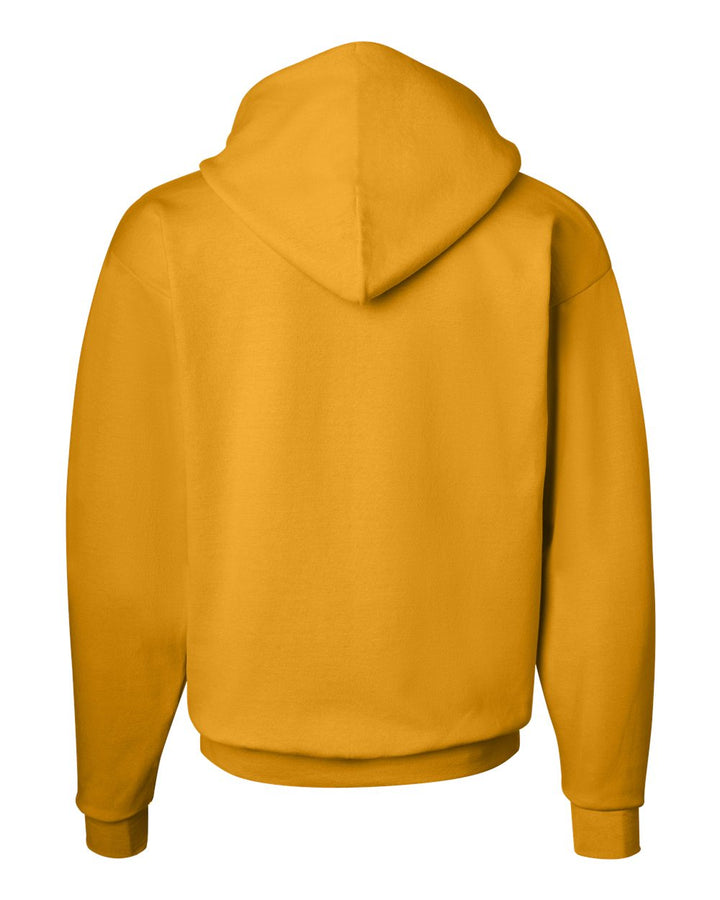 Rear View of Gold Ecosmart® Hooded Sweatshirt - P170