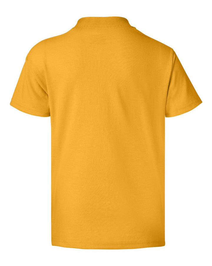 Rear View of Gold Ecosmart™ Youth T-Shirt - 5370