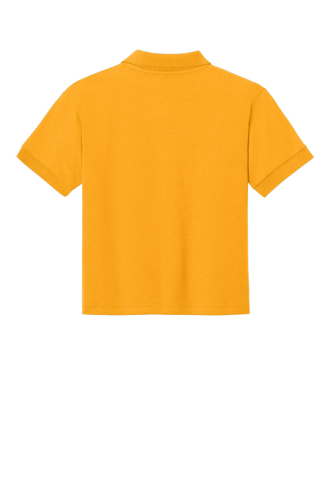 Rear View of Gold Gildan Youth DryBlend 6-Ounce Jersey Knit Sport Shirt. 8800B