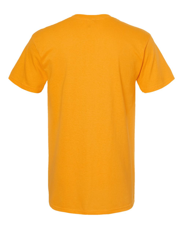 Rear View of Gold Gold Soft Touch T-Shirt - 4800