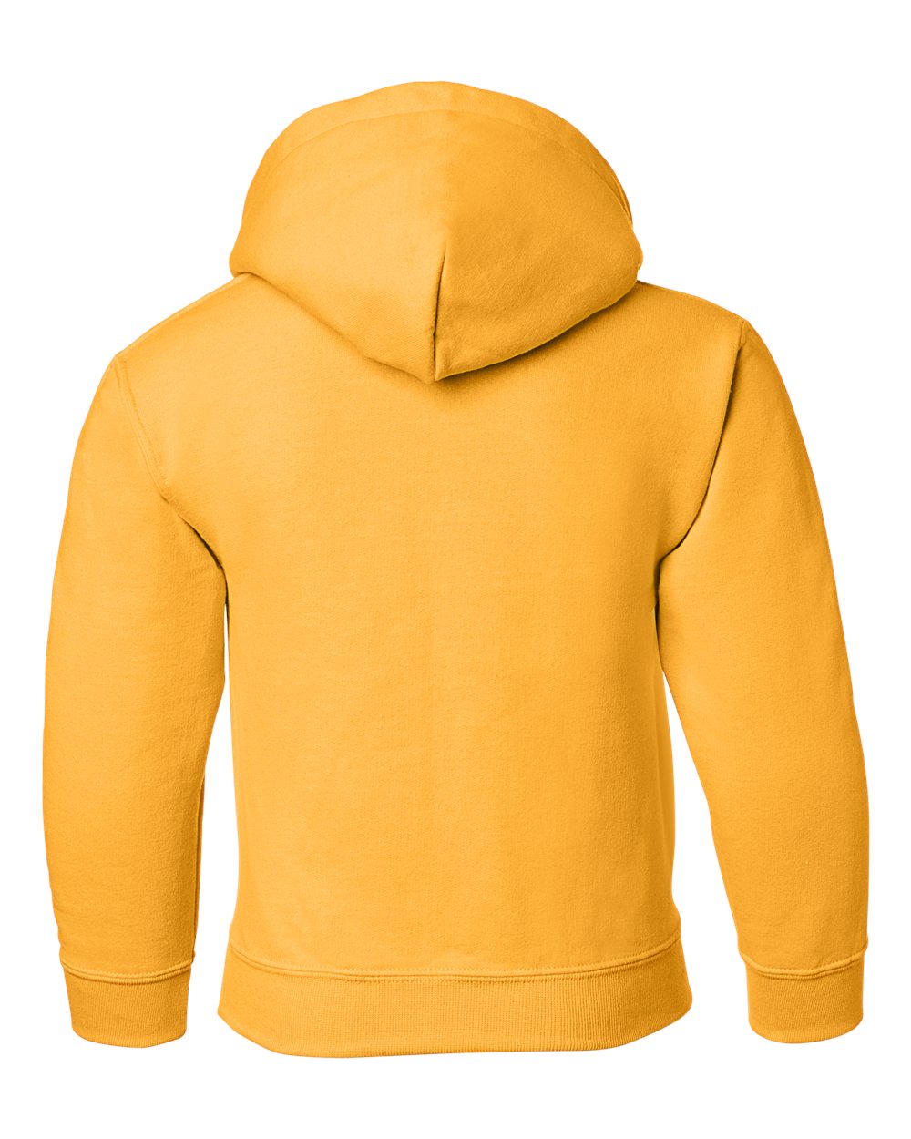 Rear View of Gold Heavy Blend™ Youth Hooded Sweatshirt - 18500B