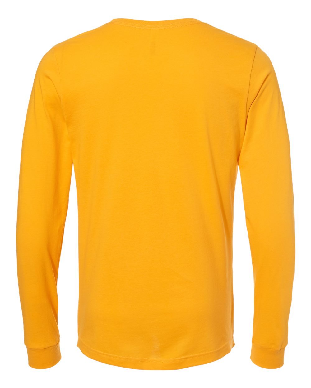 Rear View of Gold Jersey Long Sleeve Tee - 3501