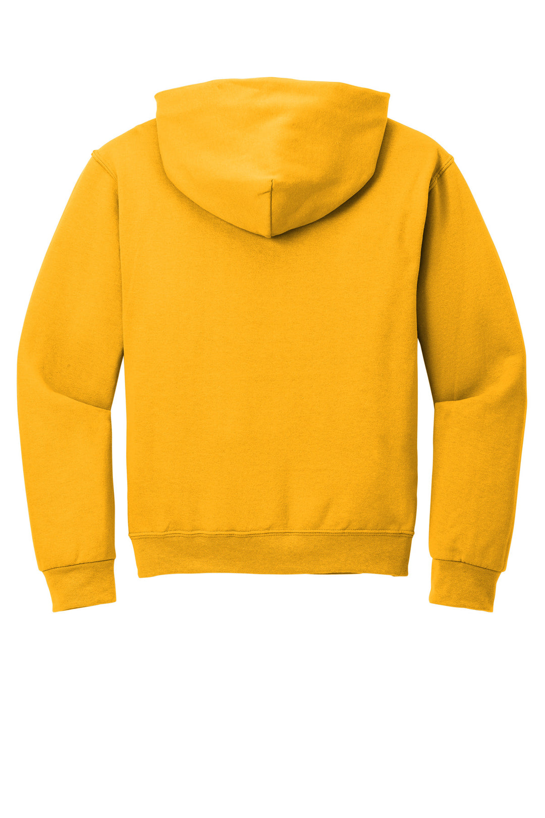 Rear View of Gold Jerzees NuBlend Pullover Hooded Sweatshirt. 996M
