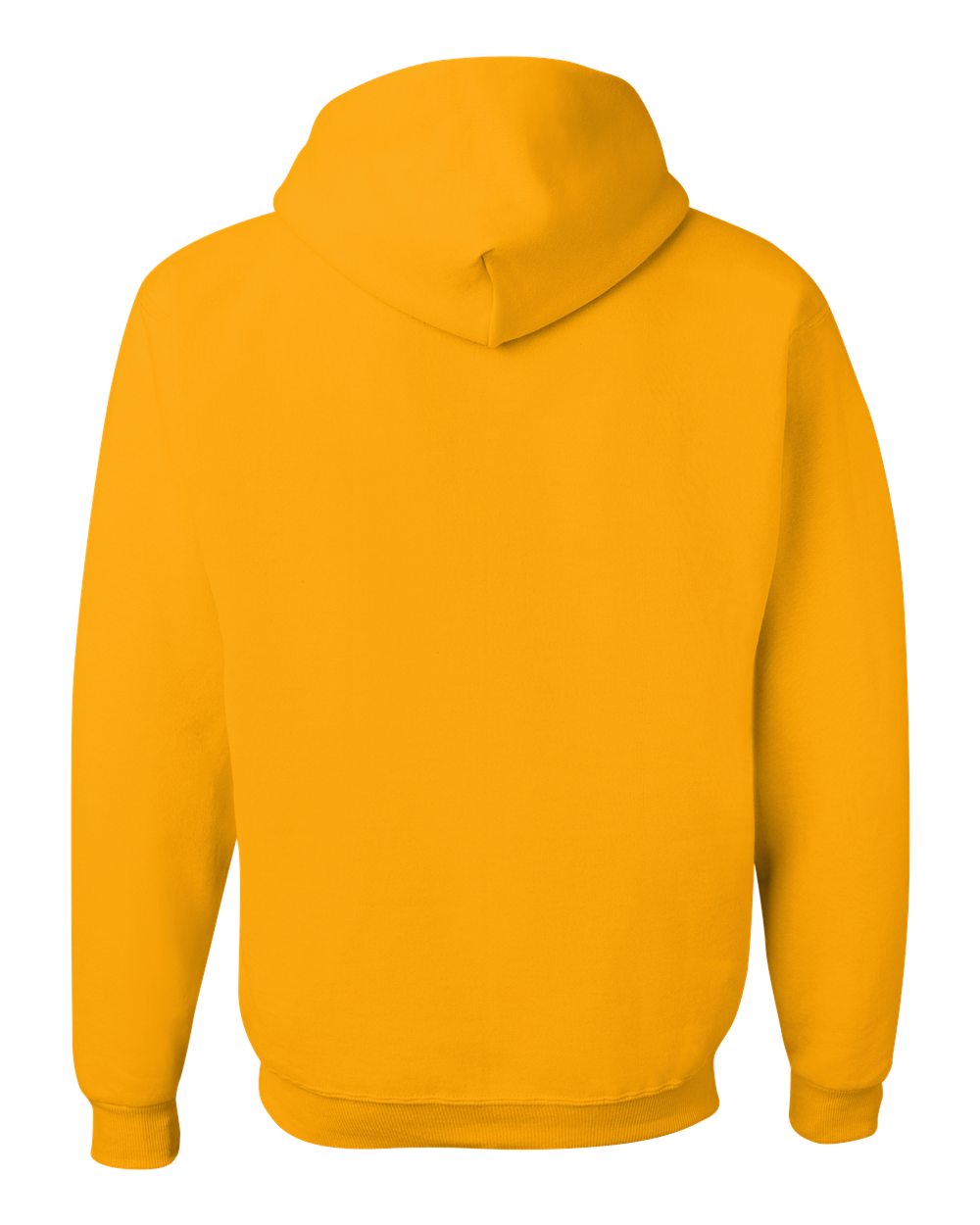 Rear View of Gold NuBlend® Hooded Sweatshirt - 996MR