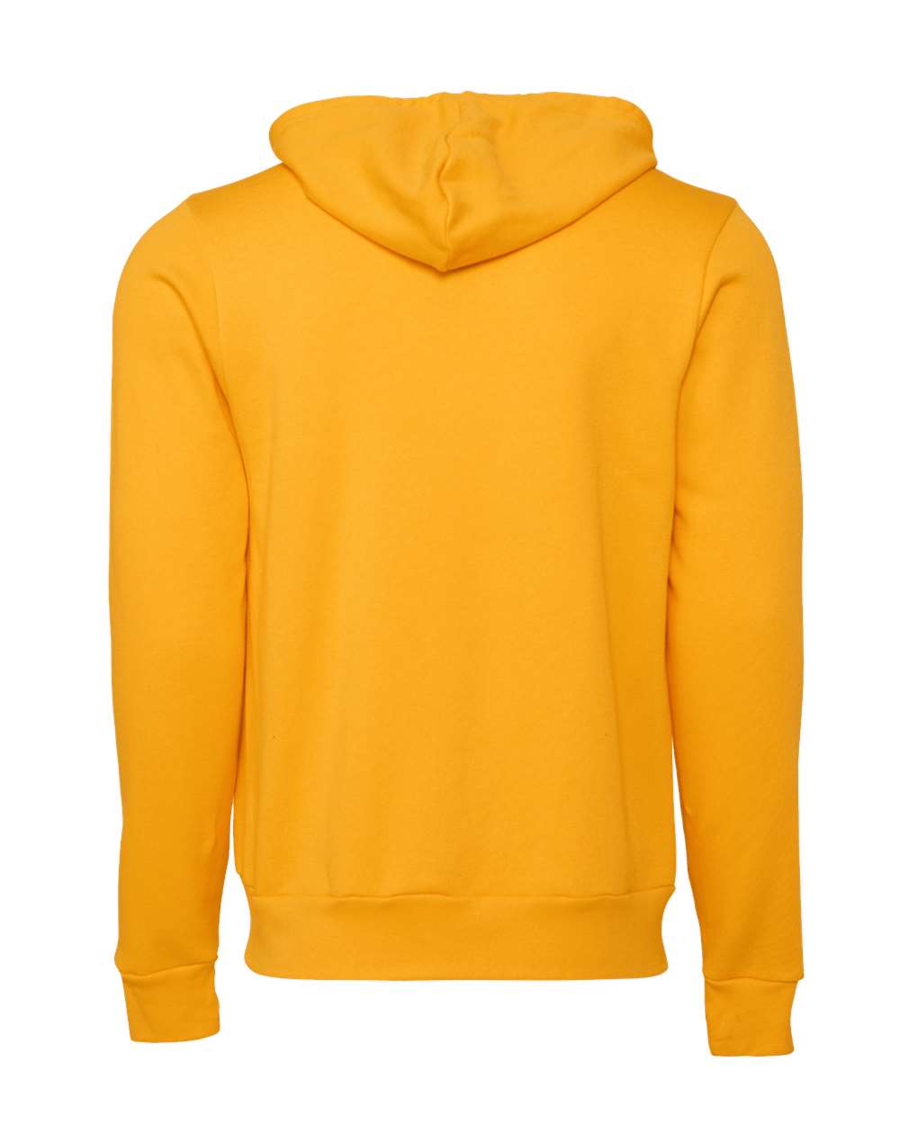 Rear View of Gold Sponge Fleece Full-Zip Hoodie - 3739