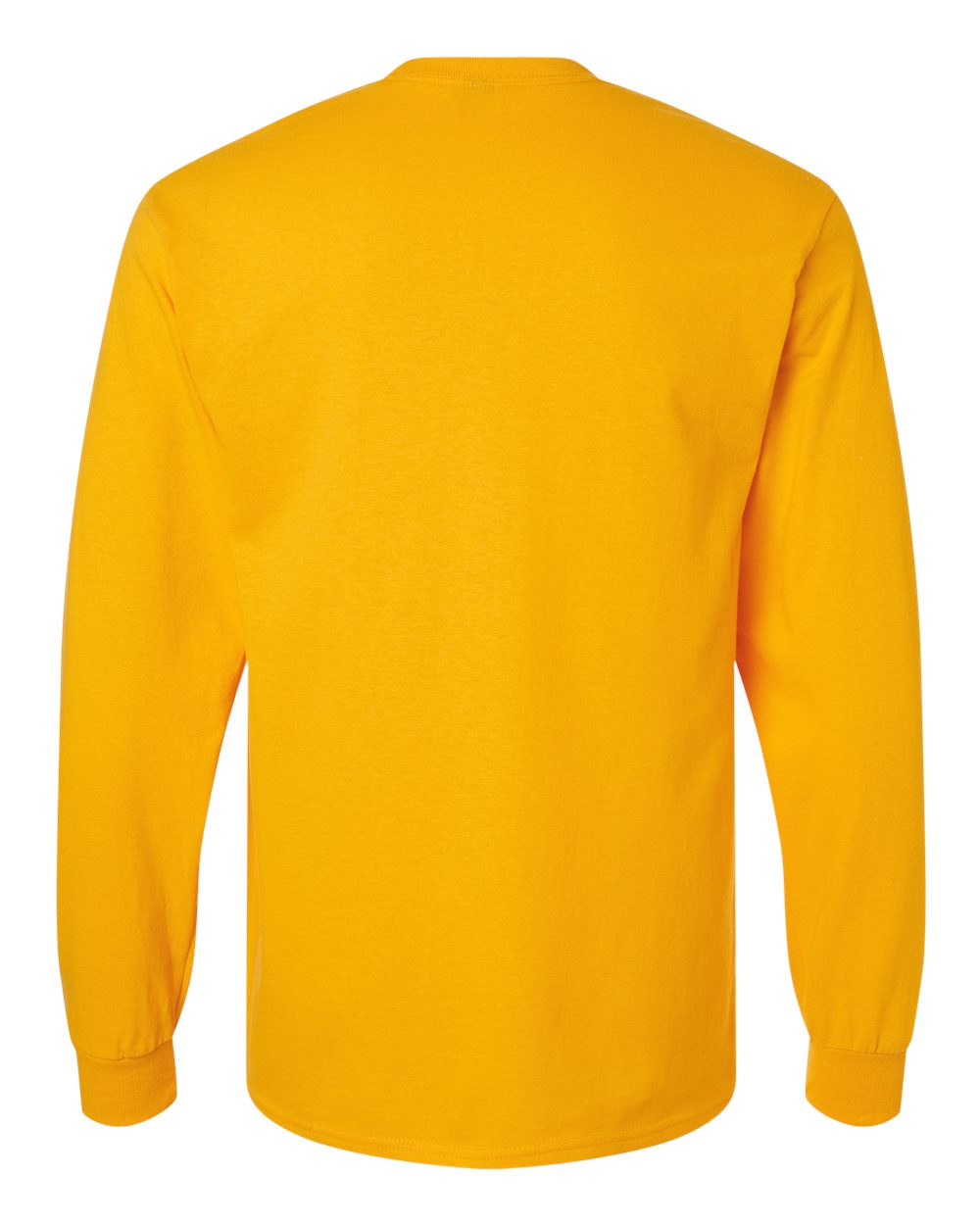 Rear View of Gold Ultra Cotton® Long Sleeve T-Shirt - 2400