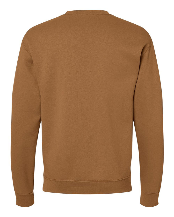 Rear View of Golden Pecan NuBlend® Crewneck Sweatshirt - 562MR