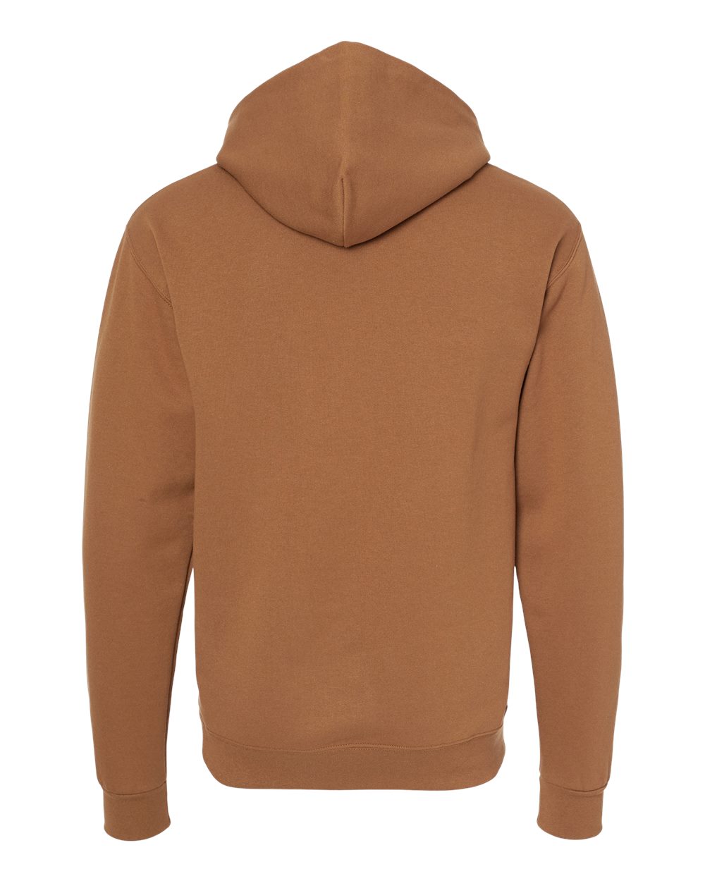 Rear View of Golden Pecan NuBlend® Hooded Sweatshirt - 996MR