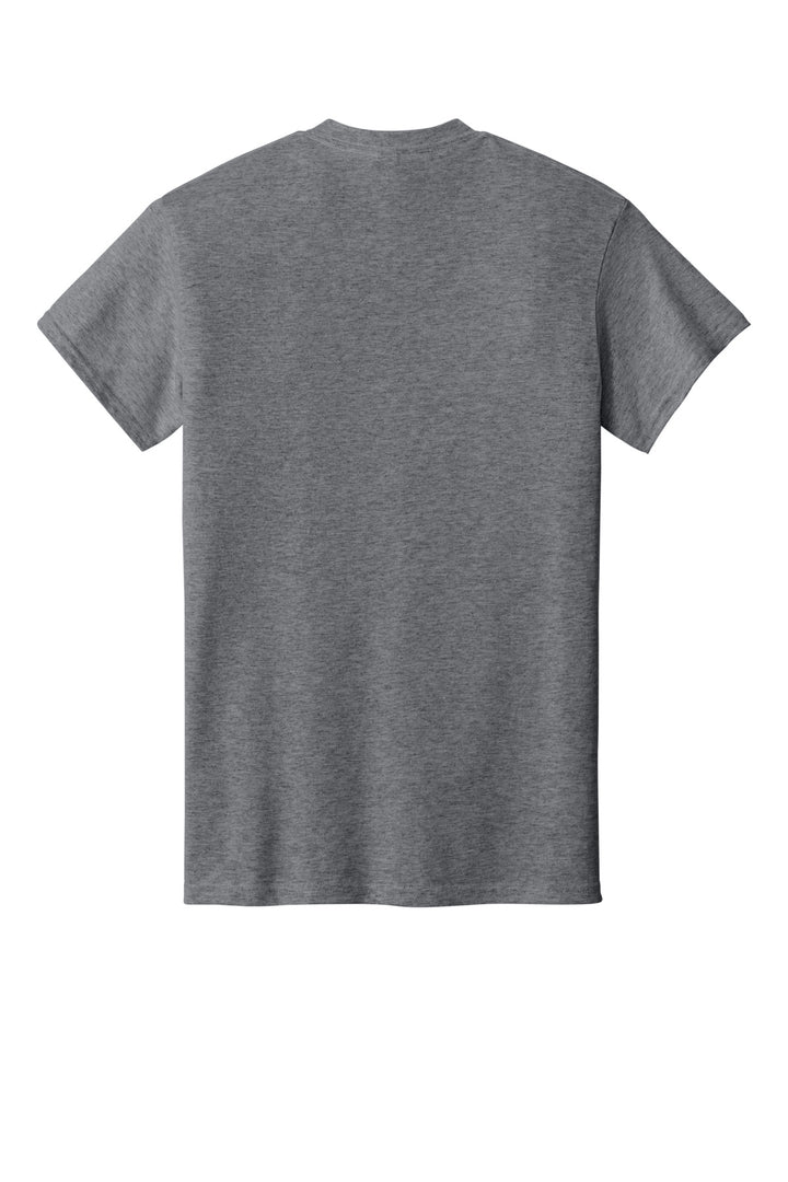 Rear View of GphHeather Gildan - DryBlend 50 Cotton/50 Poly Pocket T-Shirt. 8300