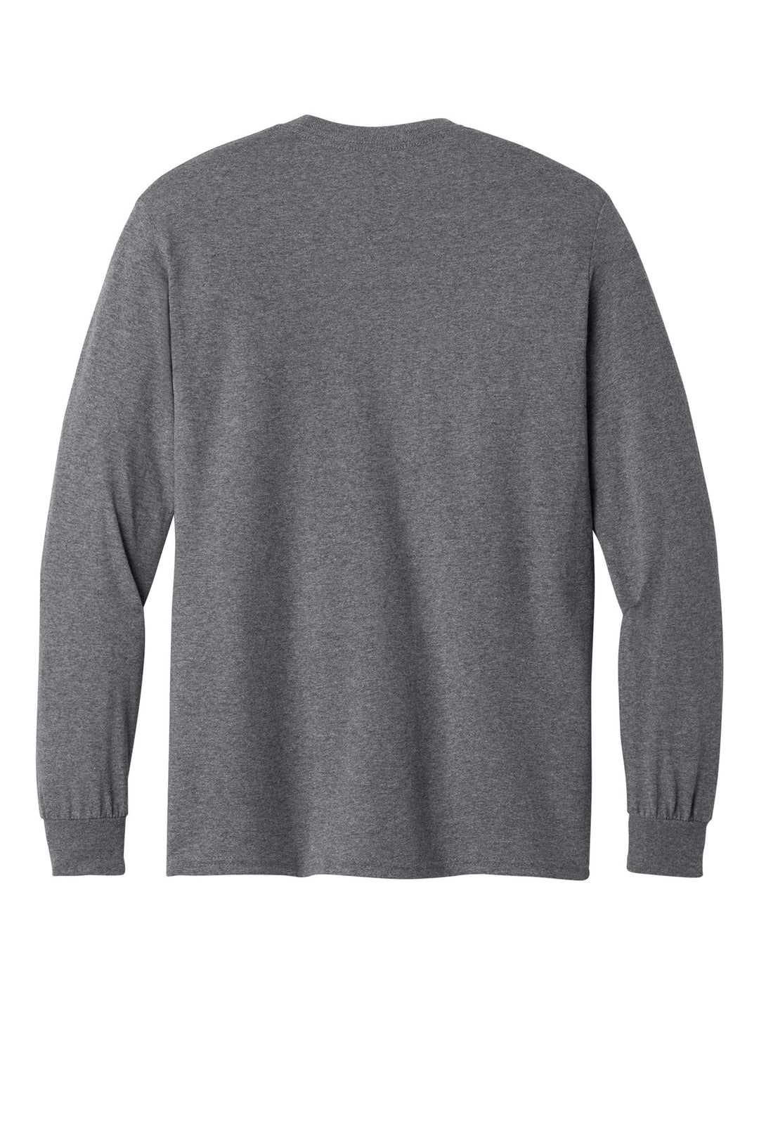 Rear View of GphHeather Gildan - Heavy Cotton 100% Cotton Long Sleeve T-Shirt. 5400