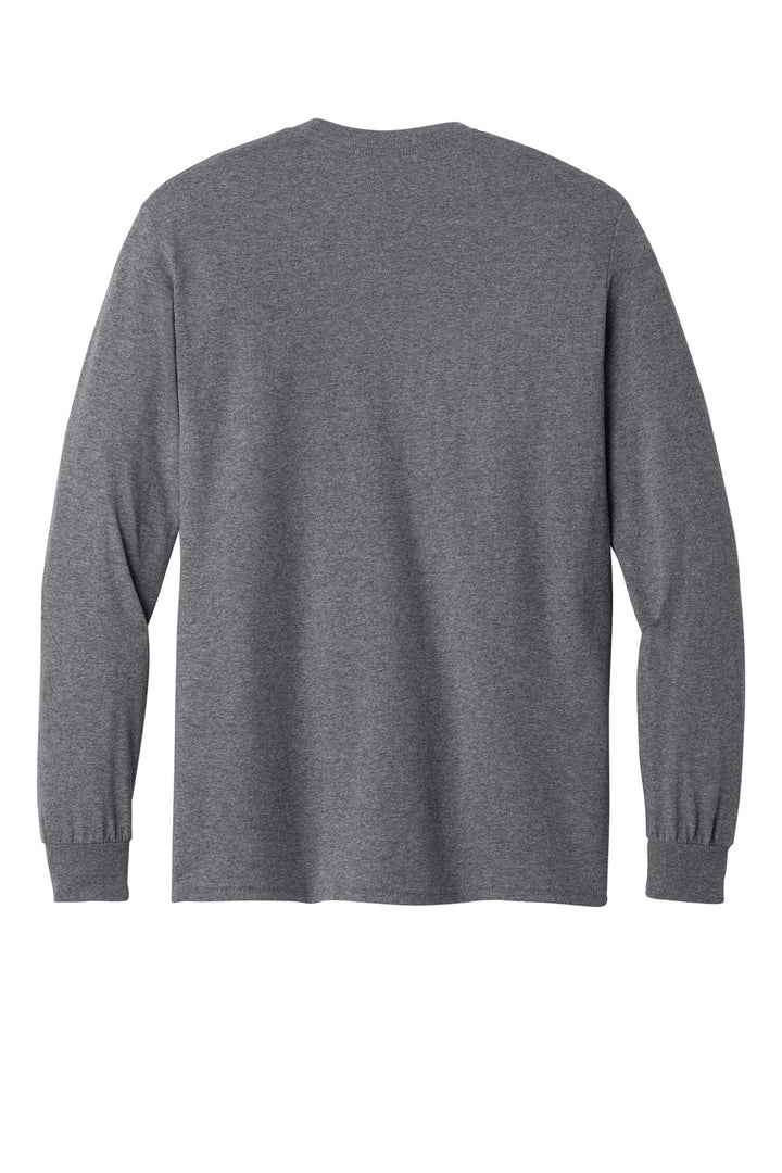 Rear View of GphHeather Gildan - Heavy Cotton 100% Cotton Long Sleeve T-Shirt. 5400