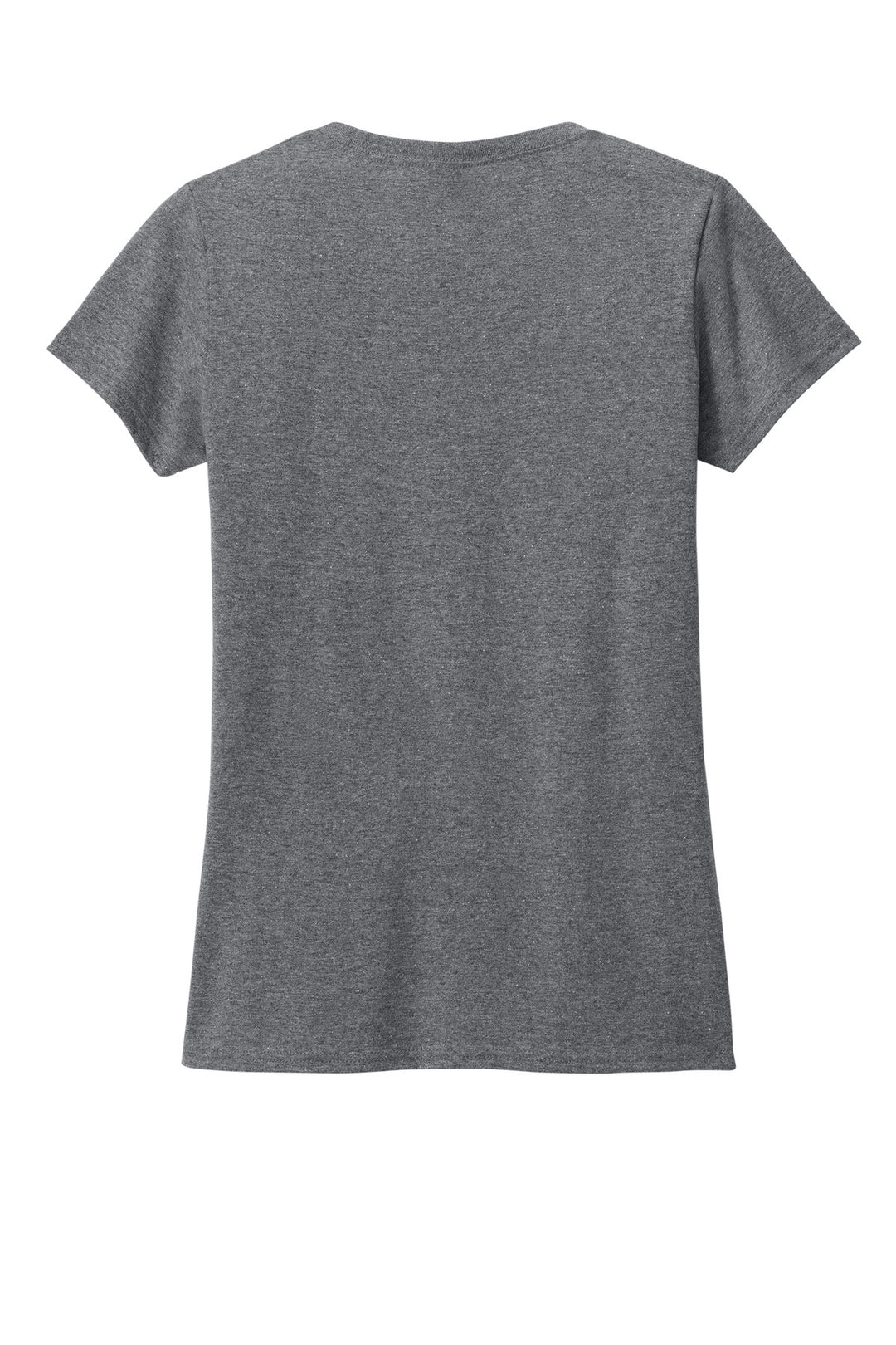 Rear View of GphHeather Gildan Women's Heavy Cotton 100% Cotton V-Neck T-Shirt. 5V00L
