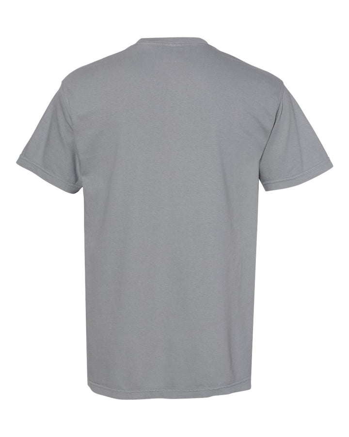 Rear View of Granite Garment-Dyed Heavyweight Pocket T-Shirt - 6030