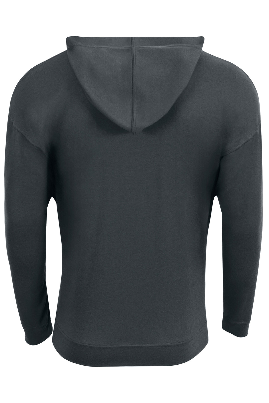 Rear View of Graphite A4 Softek Long Sleeve Hooded Tee A4N3528
