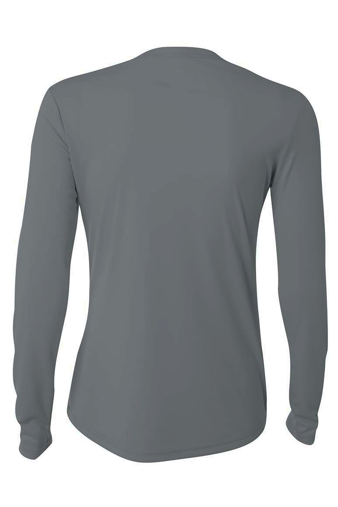 Rear View of Graphite A4 Women's Cooling Performance Long Sleeve Tee A4NW3002