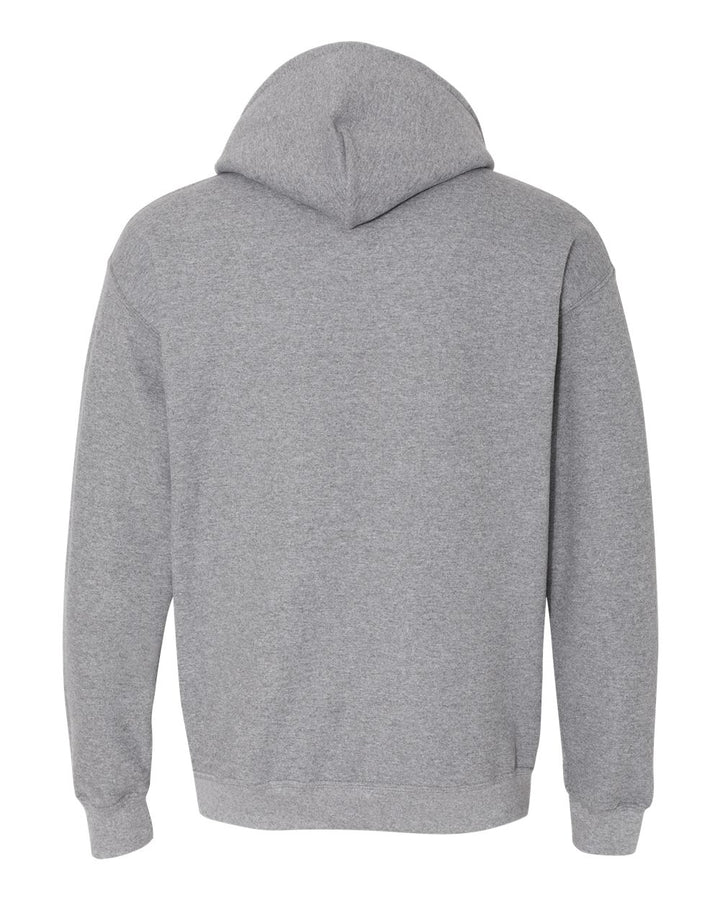 Rear View of Graphite Heather Heavy Blend™ Hooded Sweatshirt - 18500