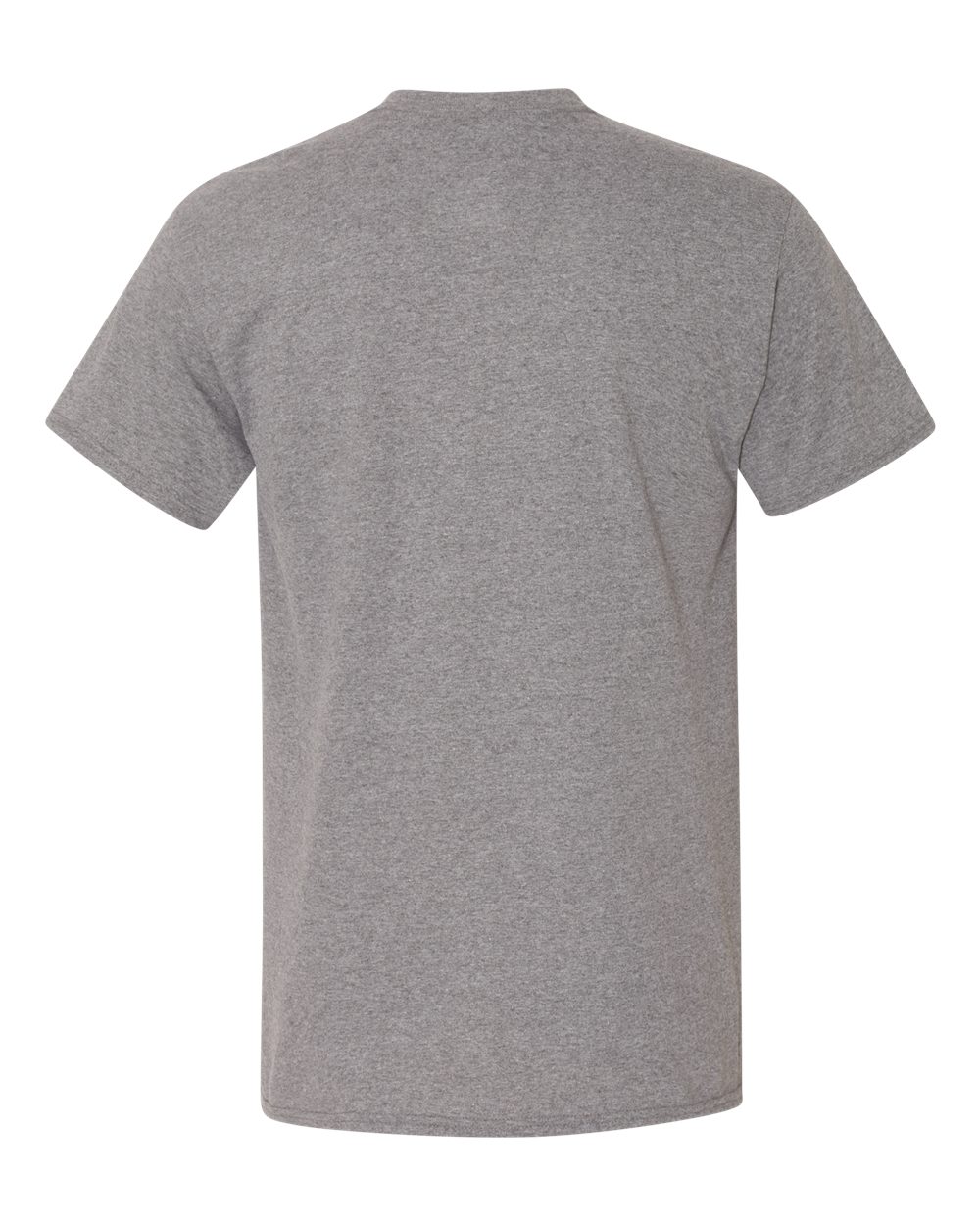 Rear View of Graphite Heather Heavy Cotton™ Pocket T-Shirt - 5300