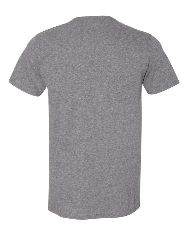 Rear View of Graphite Heather Softstyle® T-Shirt - 64000