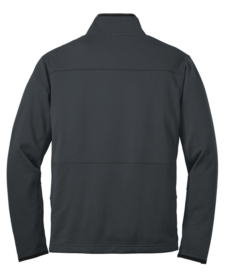 Rear View of Graphite Port Authority Pique Fleece Jacket. F222