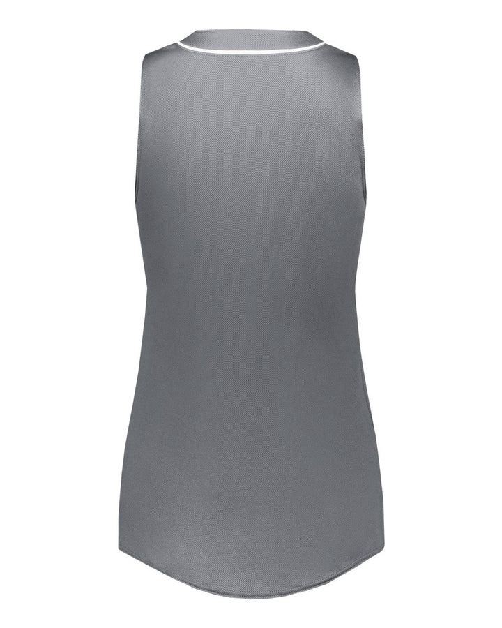 Rear View of Graphite/ White Women's Cutter Jersey - 6913