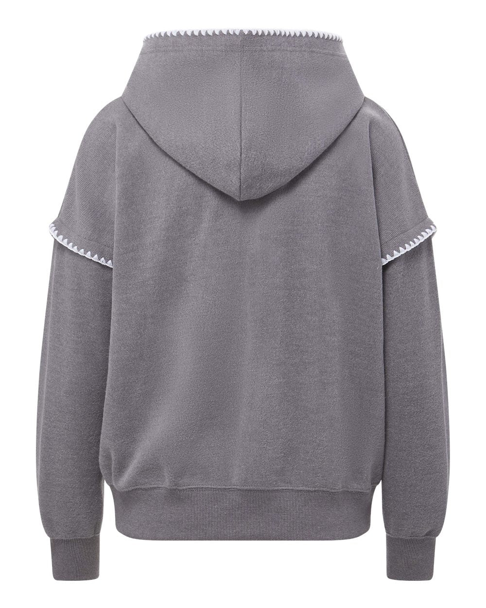 Rear View of Graphite Women's Mood & Vibe™ Teegan Crafty Hooded Sweatshirt - W25115