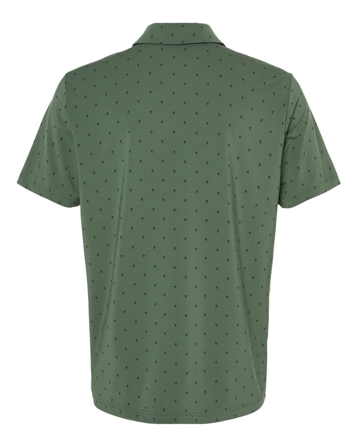 Rear View of Green Oxide/ Black Pine Tree Polo - A574