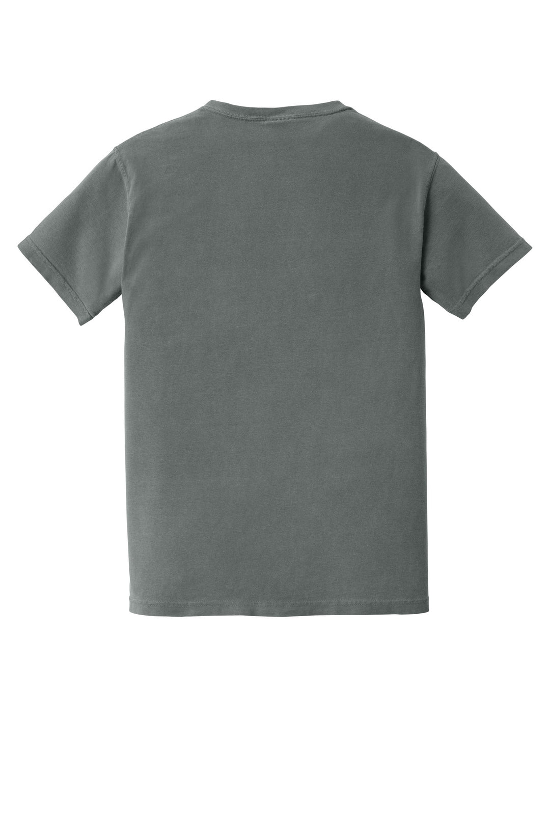 Rear View of Grey COMFORT COLORS Heavyweight Ring Spun Pocket Tee. 6030