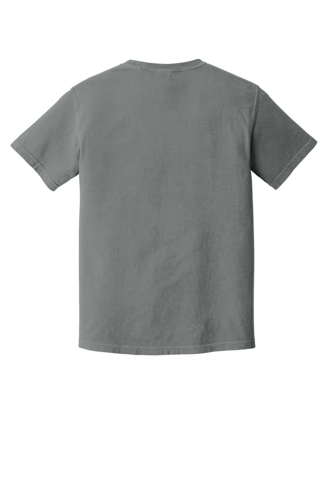 Rear View of Grey COMFORT COLORS Heavyweight Ring Spun Tee. 1717