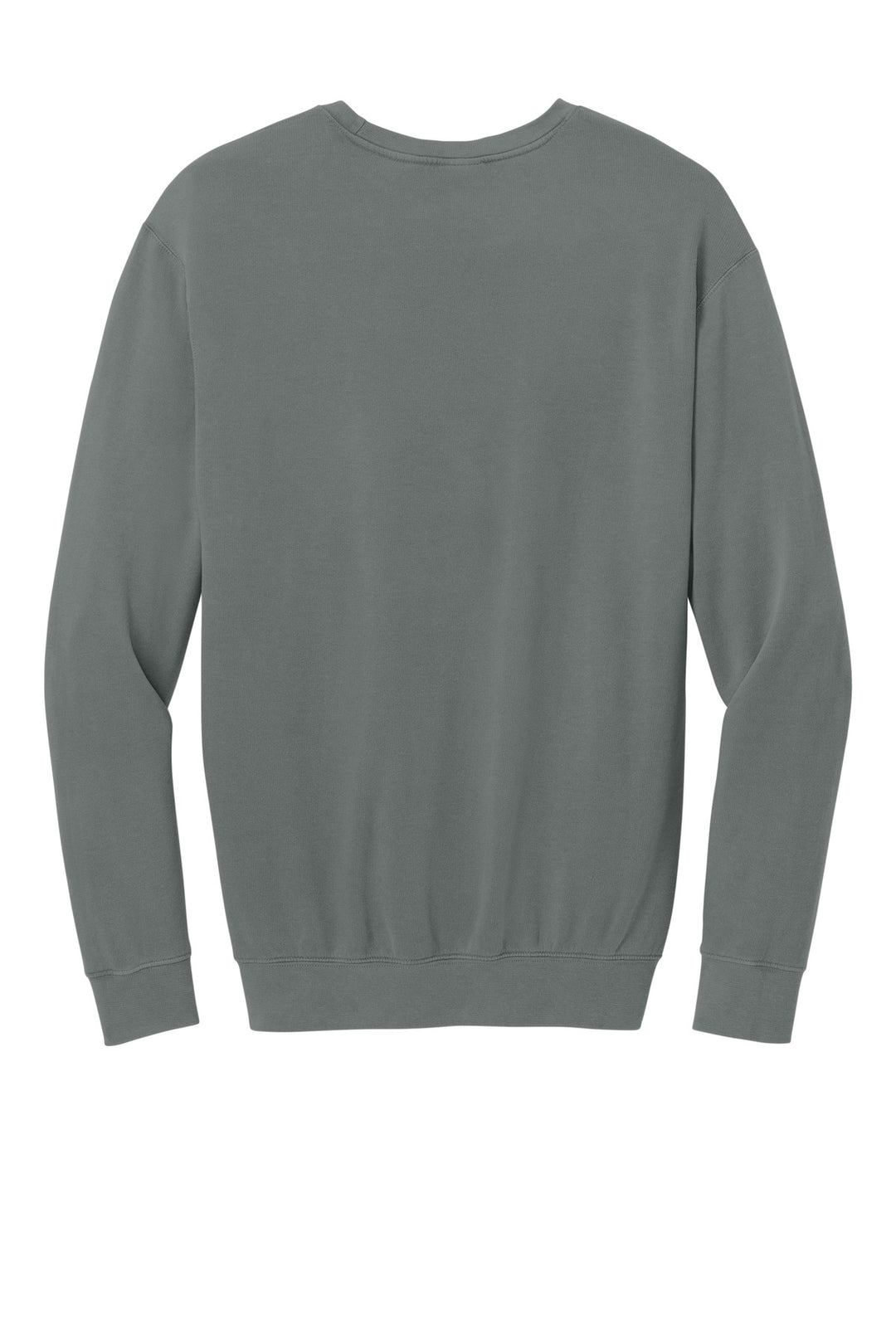 Rear View of Grey Comfort Colors Lightweight Crewneck Sweatshirt 1466