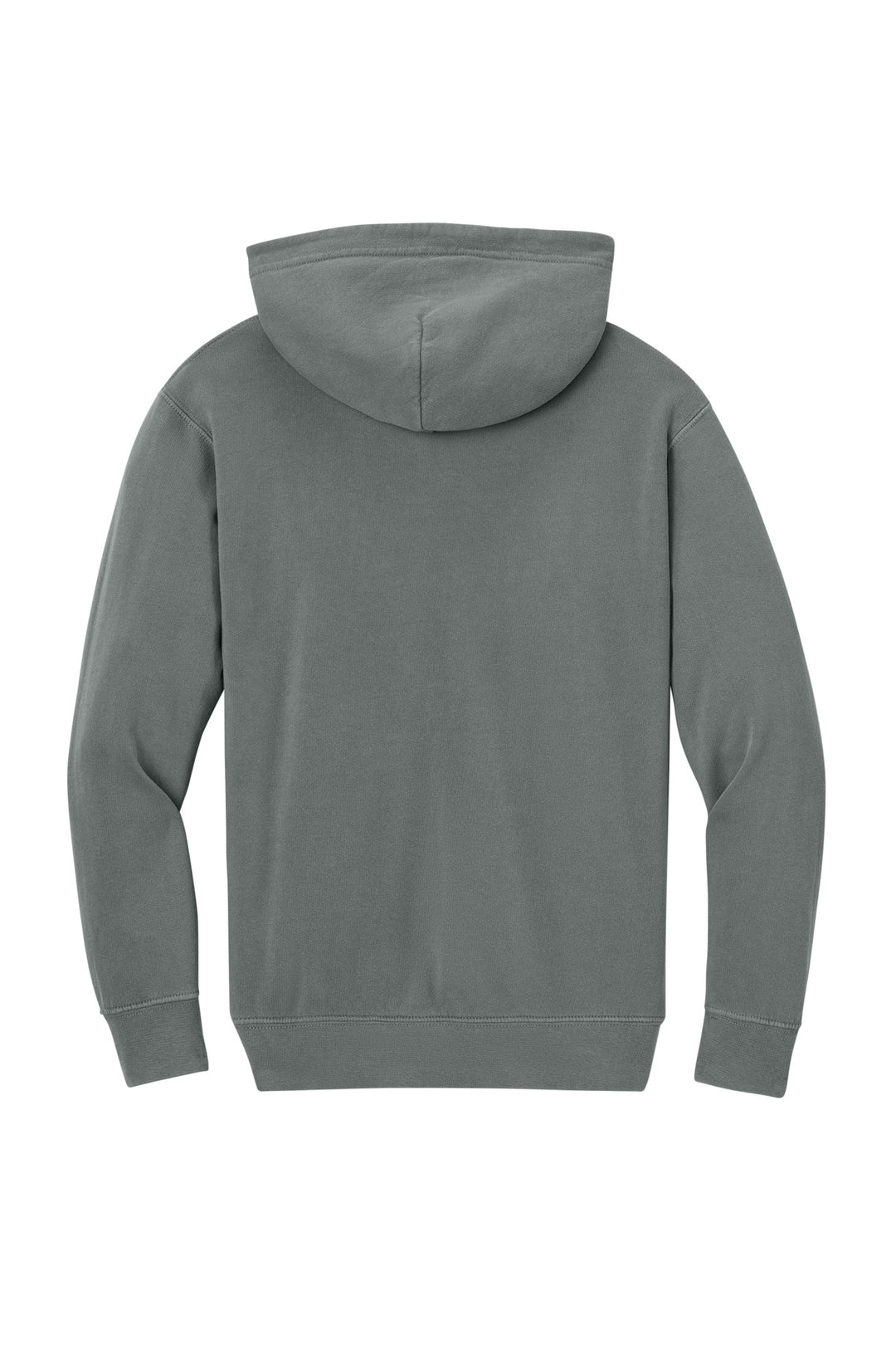 Rear View of Grey Comfort Colors Youth Lightweight Hooded Sweatshirt 1467Y