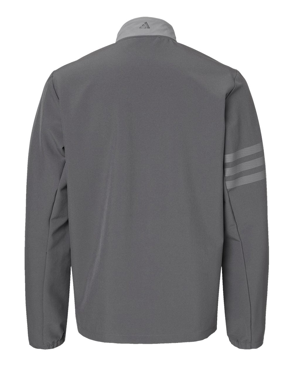 Rear View of Grey Five/ Grey Three 3-Stripes Full-Zip Jacket - A267