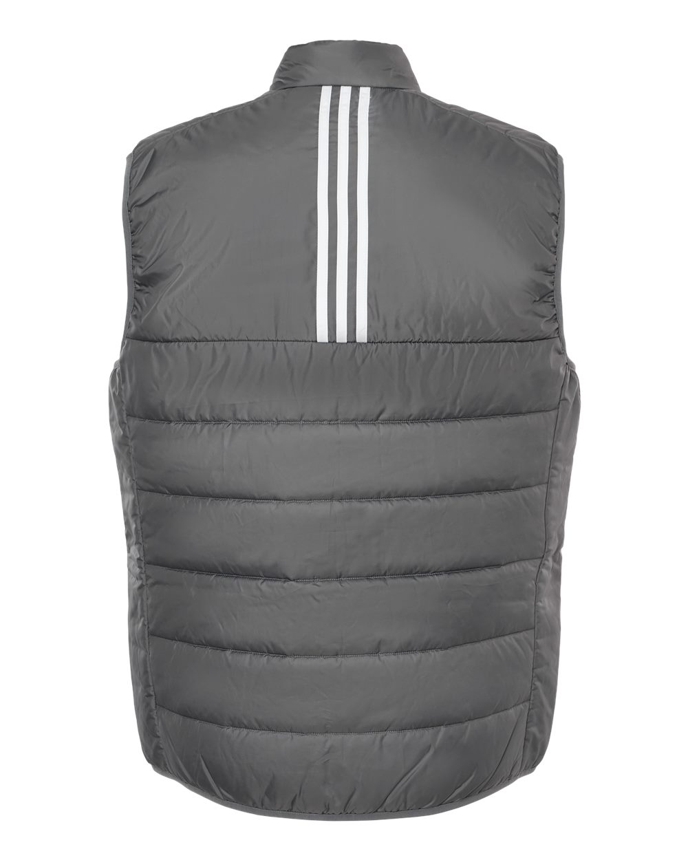 Rear View of Grey Five Puffer Vest - A572