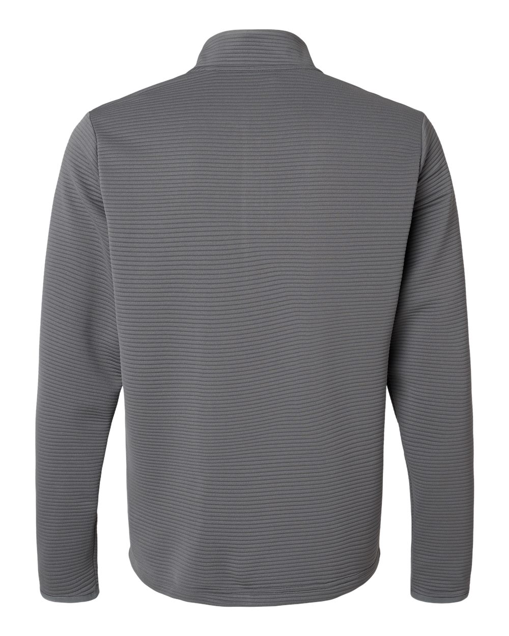 Rear View of Grey Five Spacer Quarter-Zip Pullover - A588