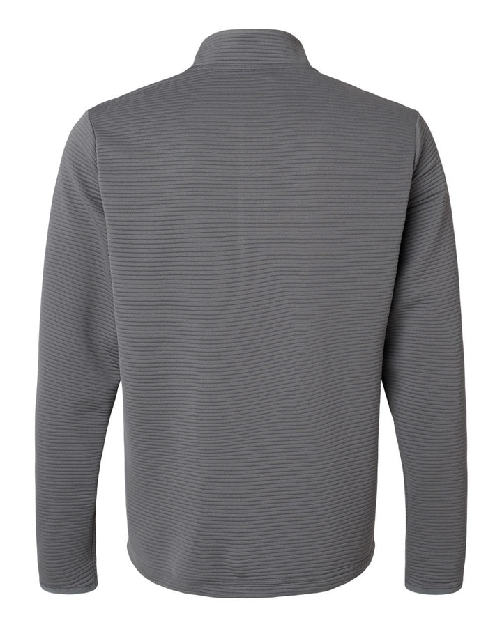 Rear View of Grey Five Spacer Quarter-Zip Pullover - A588