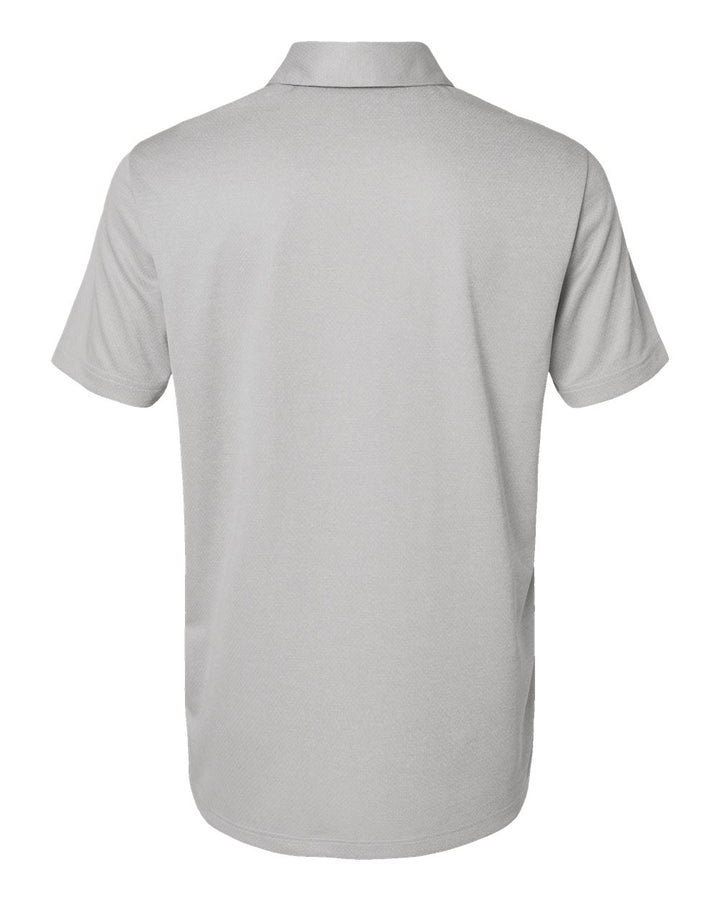 Rear View of Grey One Heather Space Dyed Polo - A591