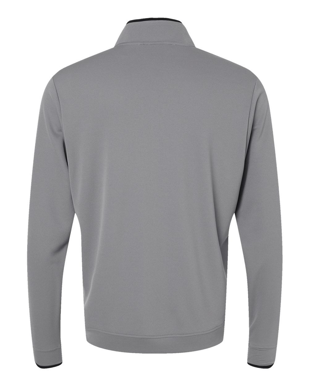 Rear View of Grey Three/ Black Lightweight Quarter-Zip Pullover - A2002