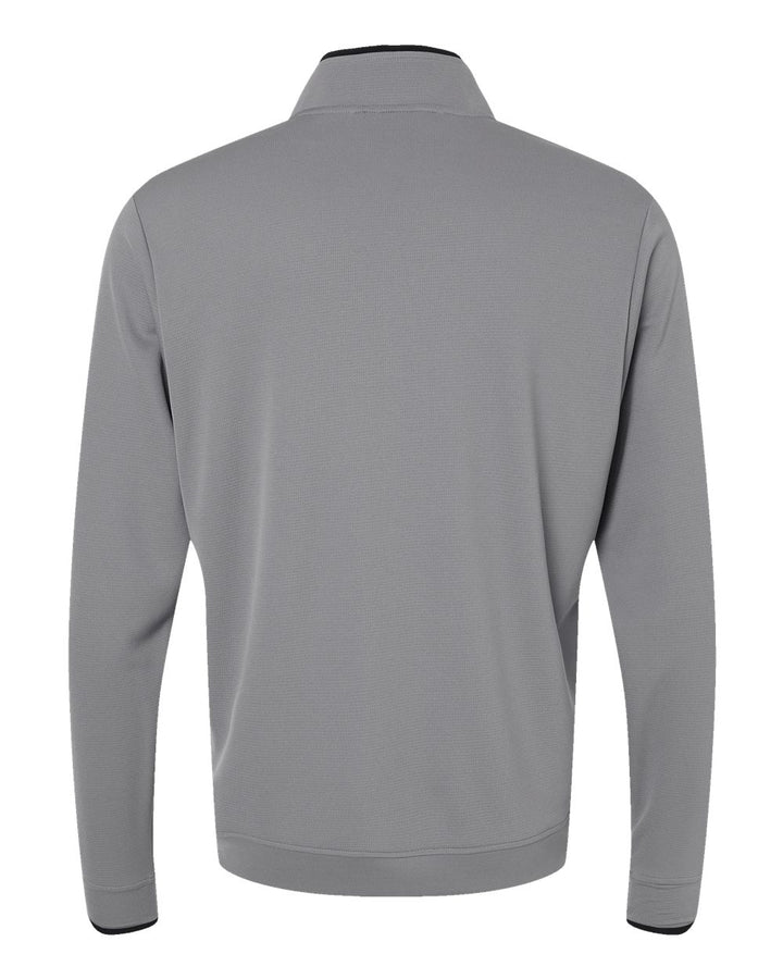 Rear View of Grey Three/ Black Lightweight Quarter-Zip Pullover - A2002
